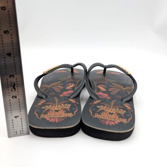 Havaianas x FARM Rio Floral Tapestry Flip Flop Sandals Unisex Black Size W10/9 - Picture 4 of 13